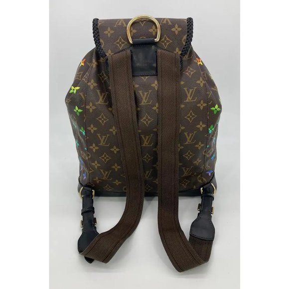 OOAK Louis Vuitton Hand Painted Leather Wrapped Montsouris GM Backpack - Picture 2 of 16